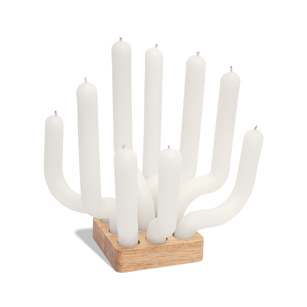 Bloom Candle - Natural Wood Base